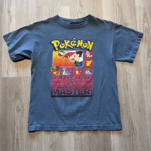 Vintage 2000 The Worlds Greatest Pokémon Master Blue Ash Ketchum Shirt Sz Small
